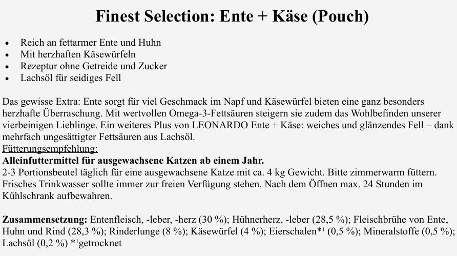 Leonardo Finest Selection Pouch 85g